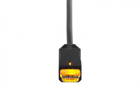 コネクタにLEDライトを内臓した光るmicroUSBケーブル、バッファロー「BSMPC17LOR10BK」