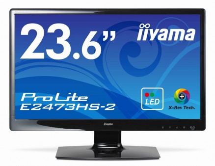 iiyama、独自超解像度技術搭載の23.6インチワイド液晶「ProLite E2473HS-2」発表