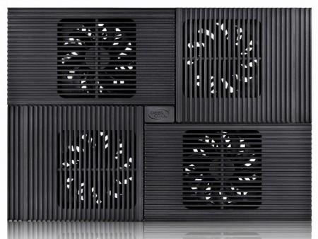 100mmファン×4搭載のエアフロー分離型ノートPCクーラー、Deepcool「MULTI CORE X8」