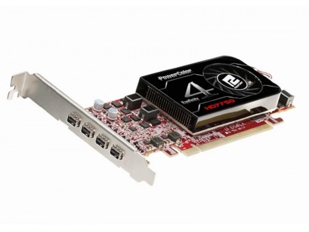 4画面出せるロープロ仕様HD 7750カード、「PowerColor HD7750 2GB GDDR5 Eyefinity 4 LP Edition」