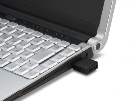11ac（Draft）433MbpsのUSB2.0対応アダプタ、バッファロー「WI-U2-433DM」