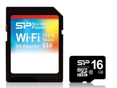 スマート・タブレットからアクセスできるWi-Fi対応SDHCアダプタ、Silicon Power「Sky Share S10」