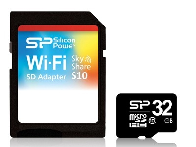 スマート・タブレットからアクセスできるWi-Fi対応SDHCアダプタ、Silicon Power「Sky Share S10」