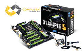 GIGABYTE「G1.Sniper 5」「Z87X-OC Force」が「COMPUTEX d＆i Awards 2013」受賞