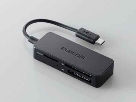 スマホもPCもこれ1台。USB A/microB端子を搭載したUSBカードリーダー、エレコム「MRS-MB07BK」