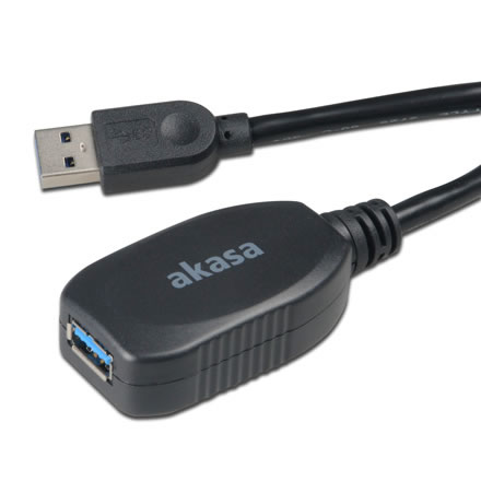 アイネックス、USB3.0対応の3m延長ケーブル「AK-CBUB18-30BK」発売
