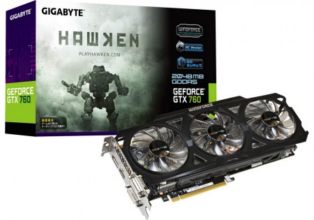 GIGABYTE、“WINDFORCE X3”搭載のGTX 760 OCモデル「GV-N760OC-2GD/HW」