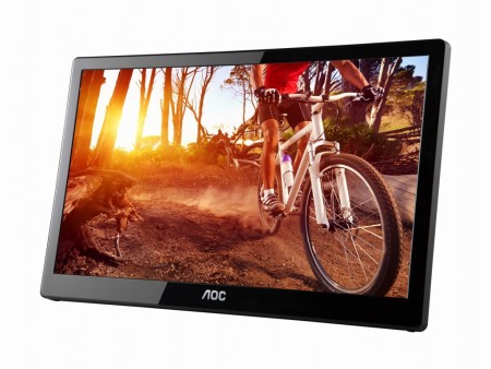 AOC、VESAマウントもOKなバスパワー駆動のUSBモバイル液晶「E1659FWU」リリース