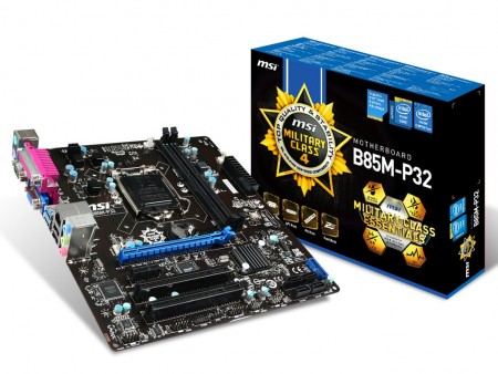 レガシーポート充実のB85 Express搭載MicroATXマザーボード、MSI「B85M-P32」