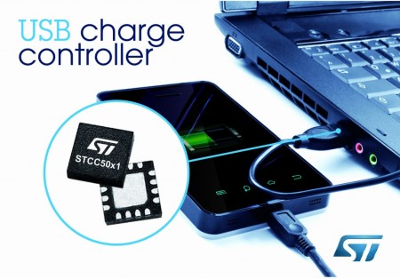 シャットダウン状態のPCでスマホを充電。新型USBコントローラIC「STCC50x1」がSTマイクロから