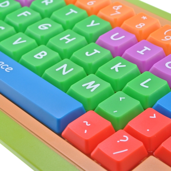 上海問屋、キッズ用カラフルデカキー採用のUSBキーボード発売