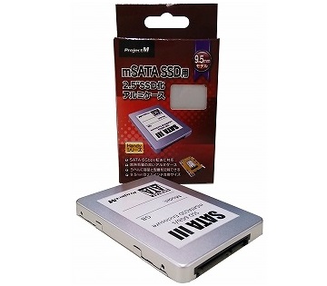 ProjectM、mSATA SSDを9.5mm厚2.5インチSSDに変換するアルミ製ケース「PM-MSATA2595」など2モデル発売