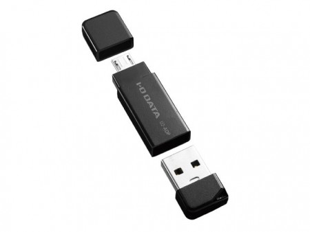 Androidスマホに特化したmicroUSB端子変換アダプタ付USBメモリ、アイ・オー「U2-ADP」シリーズ