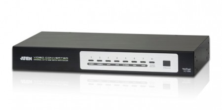 最大7台の機器を切り替えて出力できる、フルHD対応アップスキャンコンバータ、ATEN「VC1080」