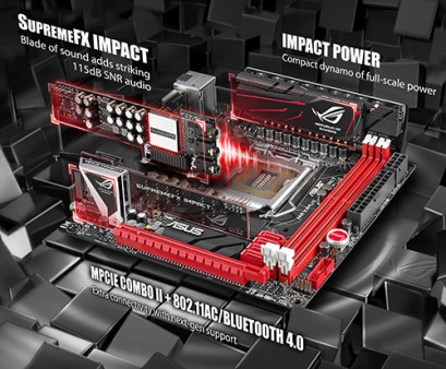 ASUSTeK、豪華仕様を誇る「R.O.G.」ブランド初のMini-ITXマザー「MAXIMUS VI IMPACT」