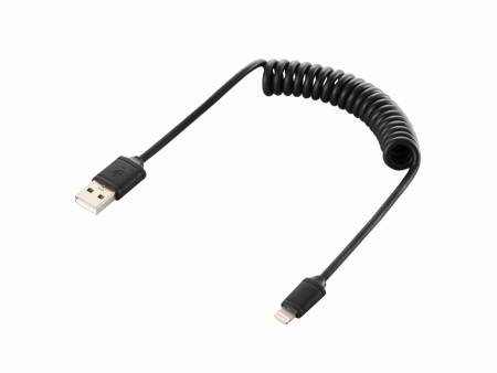 絡まりのイライラを解消。カールコードを採用したLightning-USBケーブル、ロジテック「LHC-UALCR」シリーズ