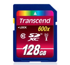 トランセンド、600倍速128GBのUHS-I対応SDXCカード「TS128GSDXC10U1」など2モデル、近日発売