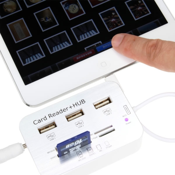 USBポート×3搭載のLightningカードリーダーが上海問屋から発売中