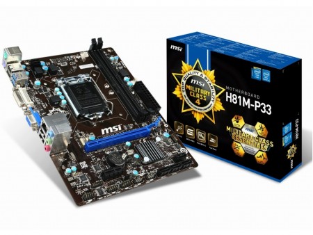 「ミリタリークラス4」準拠の低価格LGA1150マザーボード、MSI「H81M-P33」