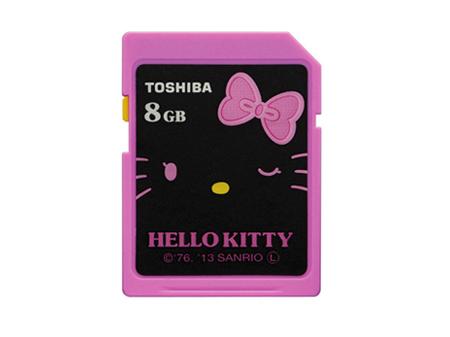 ハローキティデザインのコラボSDHCカード第2弾。UHS-I対応に進化した「SD-H08GKT」東芝から