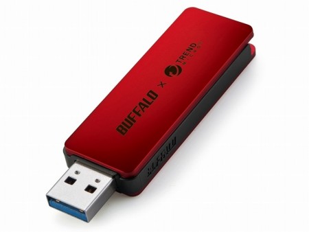 ウイルスチェックと暗号化。デュアルセキュリティ搭載USBメモリ、バッファロー「RUF3-PV-RD」シリーズ