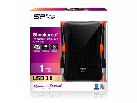 シリコンパワー、衝撃吸収機構を備えた「MIL-STD-810F」準拠のポータブルHDD「Armor A30」発売