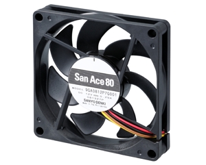 山洋電気、業界トップの低消費電力を実現した70/80mm汎用ケースファン「San Ace GAタイプ」