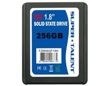 Super Talent、最大容量256GBのZIF/IDE対応1.8インチSSD「DuraDrive