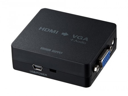 Ultrabook ＆ タブレットからアナログ出力できるHDMI-VGA変換アダプタ、サンワサプライ「VGA-CVHD1」