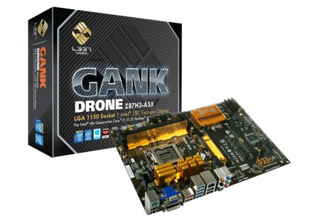 ECS、高効率電源回路を搭載したZ87ゲーミングマザー「L337 GANK DRONE」