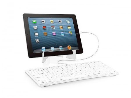 iPadに直結できる、Lightning接続の真っ白なキーボード「Macally Lightning Keyboard」来月発売