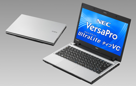 NEC、重量約795gの薄型・軽量13.3インチモバイルノート「VersaPro UltraLite タイプVG」発売