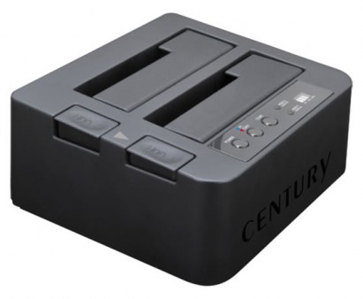 PC不要で最大400MB/sの高速コピーに対応、センチュリー「裸族のお立ち台DJ クローンプラスSATA6G」