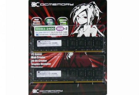 Hynix MFRチップ採用のDDR3-2400メモリ、OCMEMORY 「OCM2400CL10D-8GBN」