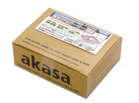 高さ28.3mmのAMD向けロープロCPUクーラー、Akasa「AK-CC1101EP02」11月下旬発売