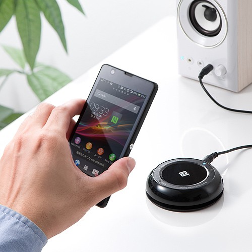 かざすだけで繋がるNFC搭載Bluetoothレシーバー、サンワダイレクト「400-BTAD003」発売開始