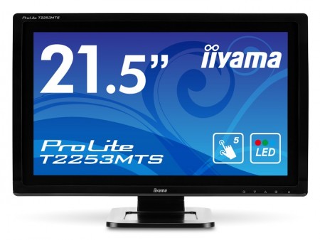 Win 8.1対応5ポイントマルチタッチの21.5型液晶、iiyama「ProLite T2253MTS」