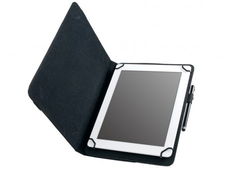 サンワサプライ、四隅のバンドでしっかり固定できるタブレットレザーケース