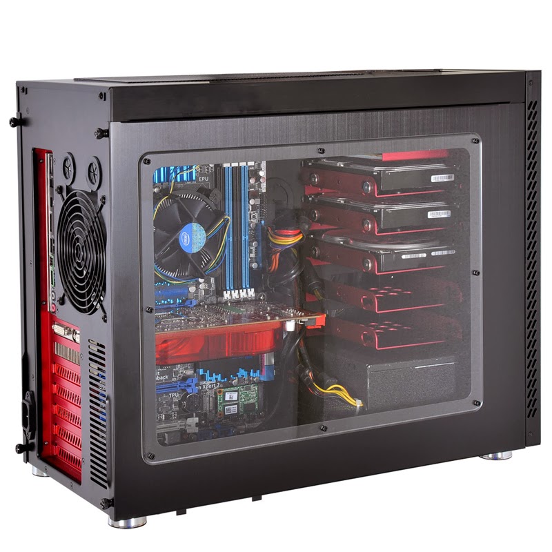 ブラックとレッドのコントラストが美しいアルミ製ミドルタワー、Lian Li「PC-A51」
