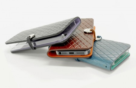 上質なカーフレザー素材のiPhone 5/5S専用ケース、EVOUNI「Leather Arc Cover iPhone5S L58」