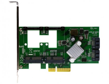ProjectM、mSATA SSD×2でPCIe SSDを自作できる拡張カード「PM-MSATA22GT-R」発売