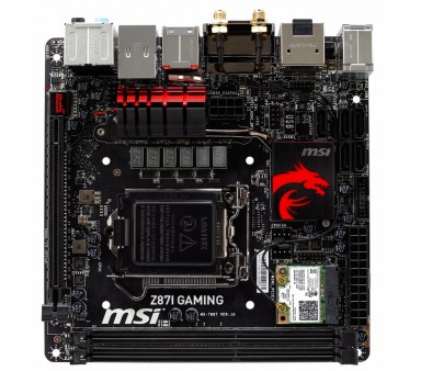 アスク、フル装備のゲーミングMini-ITXマザーボード、MSI「Z87I GAMING AC」12月中旬発売