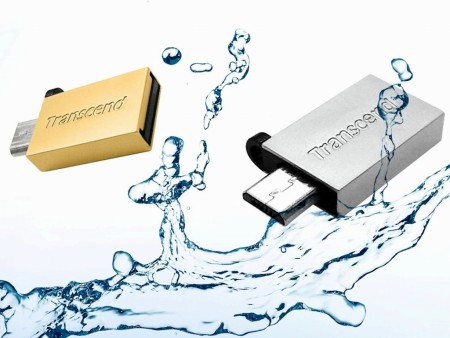 USB/microUSBのデュアル端子搭載USBメモリ、トランセンド「JetFlash380」シリーズ