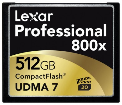 Lexar、業界初512GBのプロユース向けCFカード「Professional 800x 512GB」など3モデル