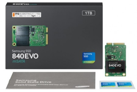最大容量1TBのSAMSUNG製mSATA SSD「SSD 840 EVO mSATA」シリーズ11日より発売開始