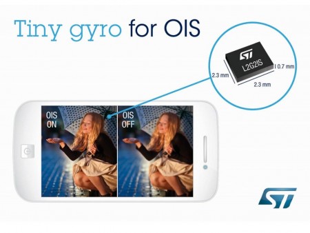 STマイクロ、さらに小さくなったスマホの光学手ブレ補正向けジャイロセンサ「L2G2IS」を開発