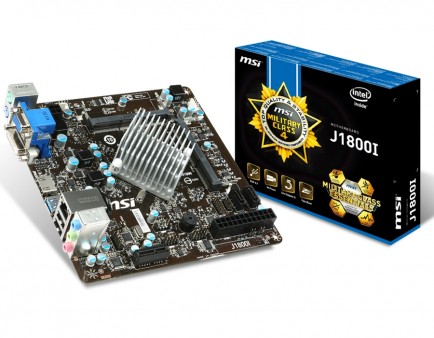 BayTrail-D搭載のファンレスMini-ITXマザーボード、MSI「J1800I」