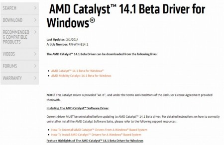 AMD、待望のMantle対応グラフィックスドライバ「Catalyst 14.1 Beta Driver」リリース