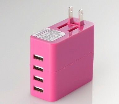 4台同時急速充電可能なポータブル充電器、エレコム「MPA-AC4U02」シリーズ