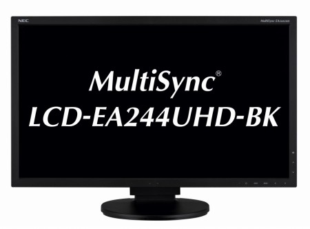 Adobe RGB相当の24インチ4K対応ディスプレイ、NEC「MultiSync LCD-EA244UHD-BK」